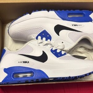 Nike Air Max White and Blue Sneakers